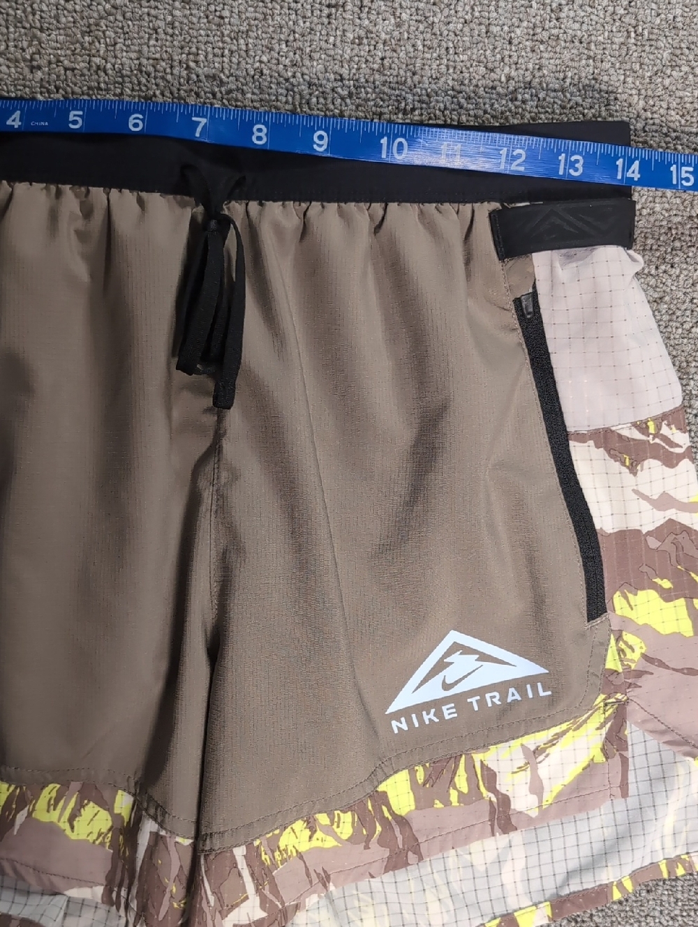 Nike Trail Dri-FIT Flex Stride 5" Brief-Lined Shorts Camo Trail Running Size S - Picture 10 of 13